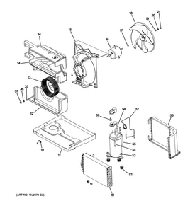 Base Pan & Unit Parts Diagram and Parts List for AEQ08ASL1  General Electric Air Conditioner