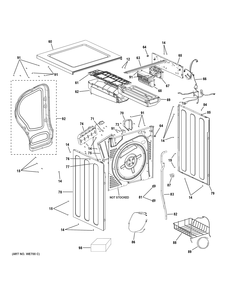 CABINET & TOP PANEL Diagram and Parts List for GFT14ESSL0WW  General Electric Dryer