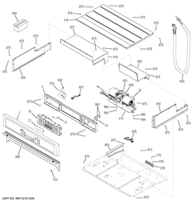 Control Panel Diagram and Parts List for JT5500SF3SS  General Electric Wall Oven