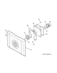 Convection Fan Diagram and Parts List for JB750DJ4WW  General Electric Range