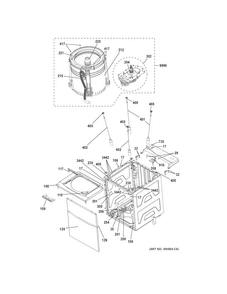Part Location Diagram of WH16X22784 GE Gear Case Support Assembly