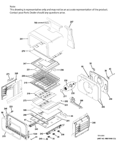 LOWER OVEN Diagram and Parts List for JCGB860SEJ4SS  General Electric Range