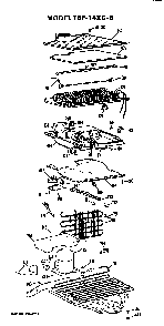 Unit Parts Diagram and Parts List for TBF14XGB  General Electric Refrigerator
