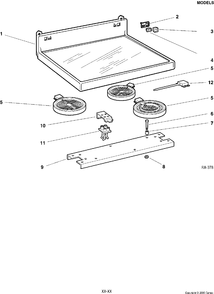 COOKTOP GROUP Diagram and Parts List for GRCR3620SW-2  General Electric Range