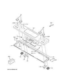 Control Panel Diagram and Parts List for JS760FP8DS  General Electric Range