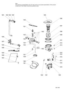SUMP & MOTOR MECHANISM Diagram and Parts List for GSM1800V01WW  General Electric Dishwasher