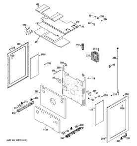 Body Parts Diagram and Parts List for PGB950SEF1SS  General Electric Range