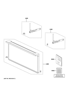 Door Parts Diagram and Parts List for ZSB9131N2SS  General Electric Microwave