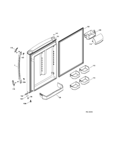 FF DOOR Diagram and Parts List for GDRC0HBDARWW  General Electric Refrigerator