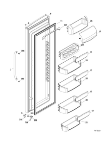 Part Location Diagram of 200D5985P019 GE MINI MANUAL