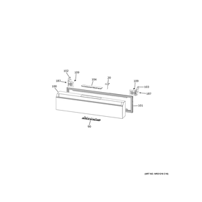 Convertible Drawer Diagram and Parts List for CXE22DM5PFS5  General Electric Refrigerator