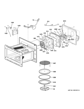 INTERIOR PARTS 1 Diagram and Parts List for PSB9100EF2ES  General Electric Range