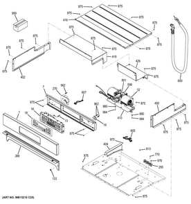 Control Panel Diagram and Parts List for JT3500EJ3ES  General Electric Wall Oven