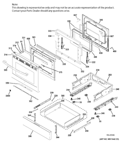 Part Location Diagram of WS01L13841 GE COVER BACK LOWER