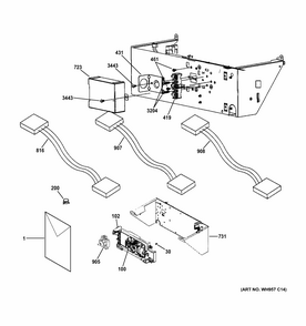Controls Diagram and Parts List for 2661532413  Kenmore Washer Dryer Combo
