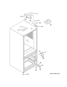 Part Location Diagram of WR13X25464 GE HINGE BOTTOM