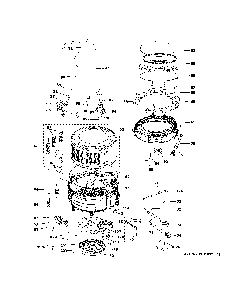 Tub Diagram and Parts List for GFQ14ESSN0WW  General Electric Washer Dryer Combo
