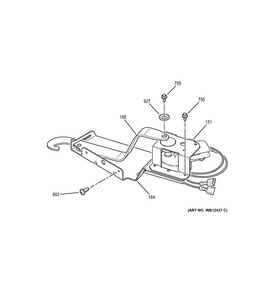 Door Lock Diagram and Parts List for JRP15WW3WW  General Electric Wall Oven