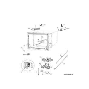 Body Parts Diagram and Parts List for CDD220P3W0D1  General Electric Dishwasher