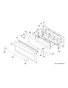 Part Location Diagram of WB10X29636 GE RECEIVER HINGE Left Hand