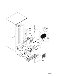 SEALED SYSTEM & MOTHERBOARD Diagram and Parts List for CNR22SSEAFES  General Electric Refrigerator