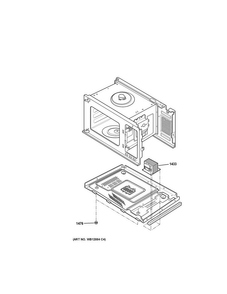 Interior Parts Diagram and Parts List for JES1072SH1SS  General Electric Microwave