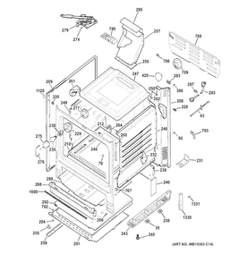 Body Parts Diagram and Parts List for JGB620DEF3BB  General Electric Range