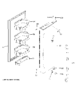 Fresh food door - rh Diagram and Parts List for XNE25JSKNFSS  General Electric Refrigerator