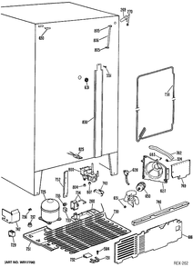 SYSTEM GROUP Diagram and Parts List for TFXC24ELL  General Electric Refrigerator