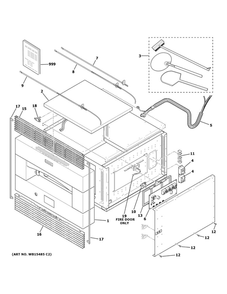 Part Location Diagram of WB07X30890 GE FLUSH TRIM SIDE