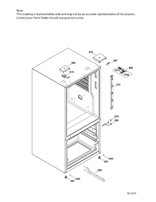 HINGE PARTS Diagram and Parts List for PDE21KSKAKSS  General Electric Refrigerator