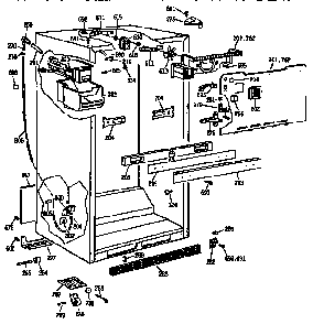 Cabinet Parts Diagram and Parts List for TBX18JISJRAD  General Electric Refrigerator