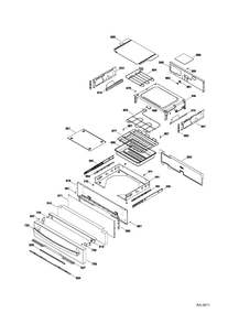 DRAWER Diagram and Parts List for PCS940DF1WW  General Electric Range
