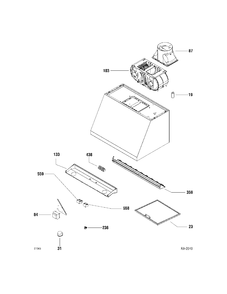 RANGE HOOD Diagram and Parts List for CV936M1SSC  General Electric Range Hood