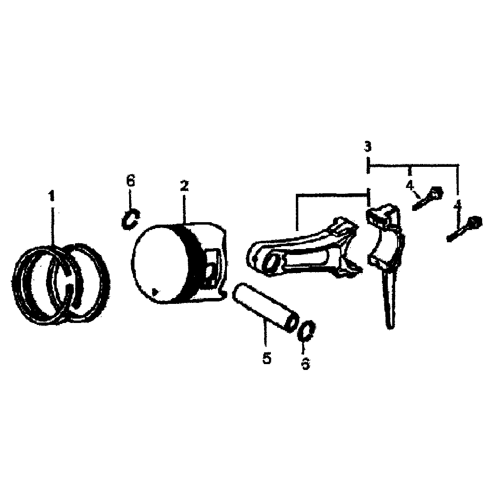 Piston/rod assy Diagram and Parts List for 5941-1  Generac Generator