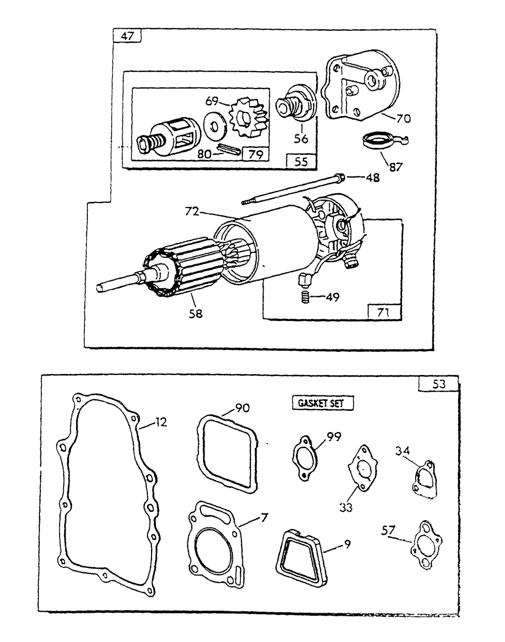 Engine Common Parts 3 Diagram and Parts List for 9600-1  Generac Generator