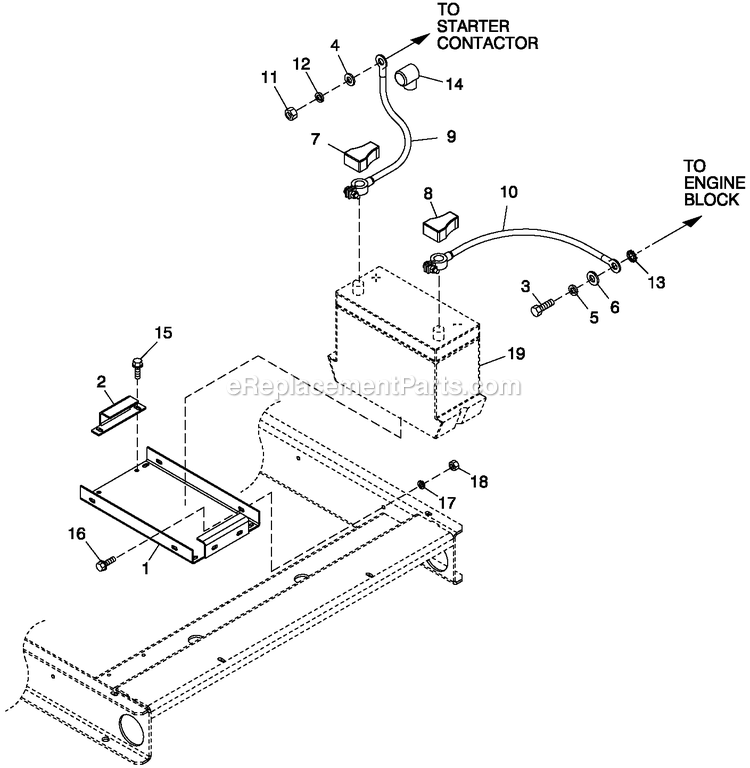 Battery Accessories Diagram and Parts List for ST03542GNAN (4950838)(2008) Generac Generator