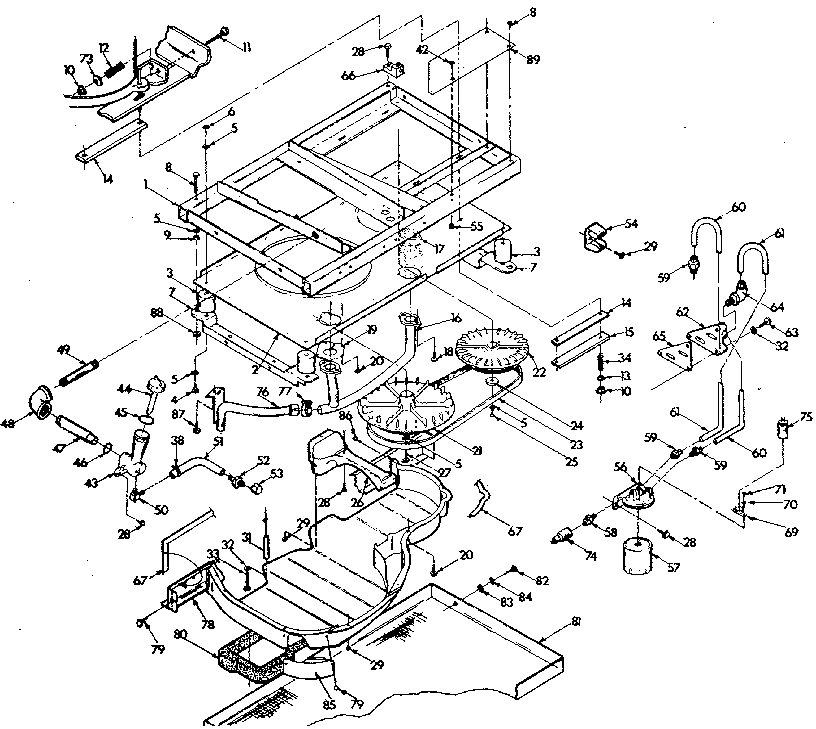 Base & pulley bottom Diagram and Parts List for 9011-1  Generac Generator