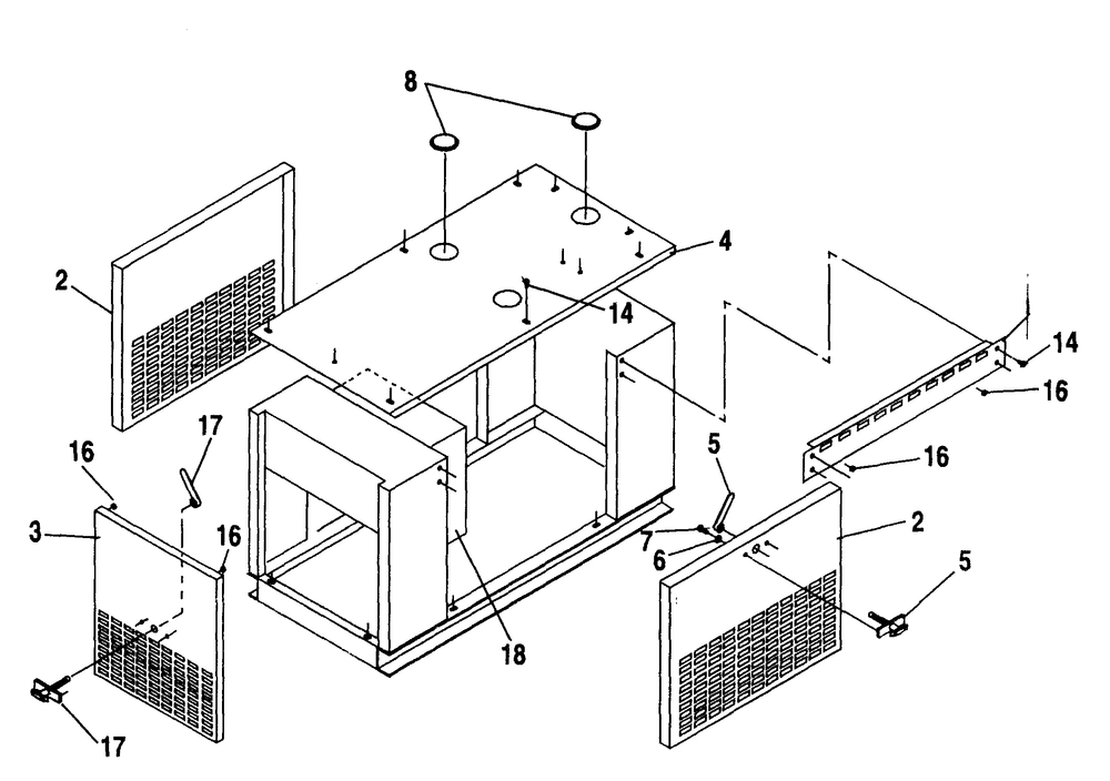 Compartment Diagram and Parts List for 0756-0  Generac Generator