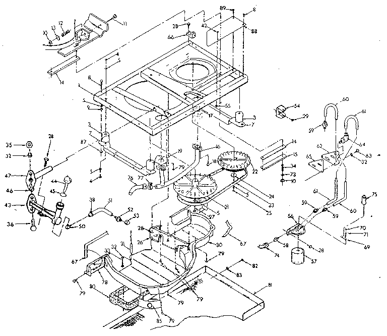 Base & pulleys (side exhaust) Diagram and Parts List for 9203-0  Generac Generator