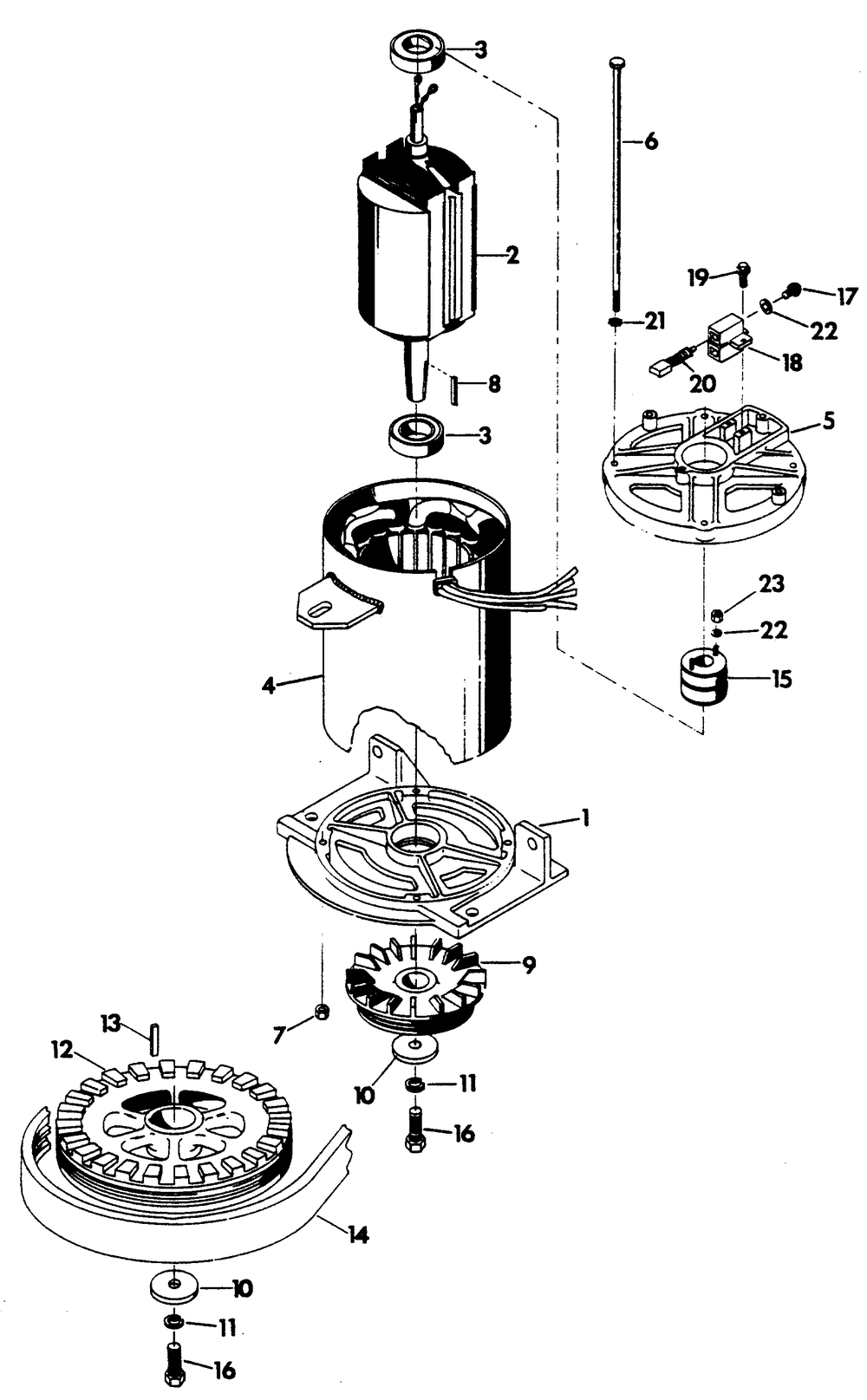 Alternator Diagram and Parts List for 6246-6  Generac Generator