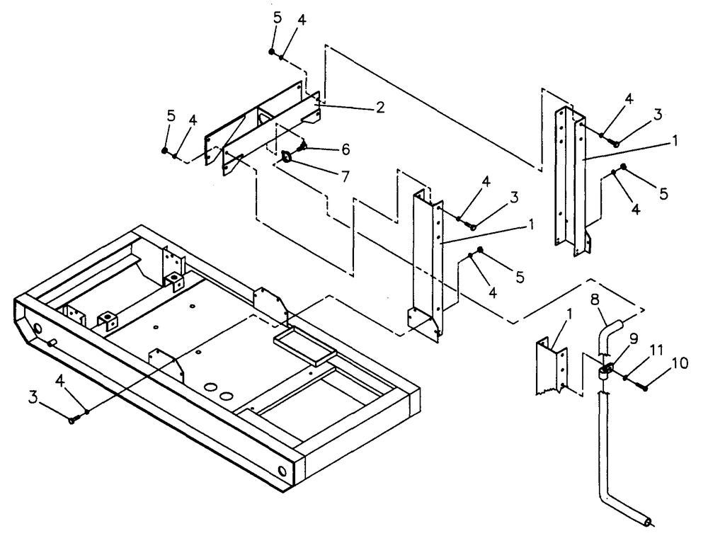 Center Lift Diagram and Parts List for 4361-1  Generac Generator