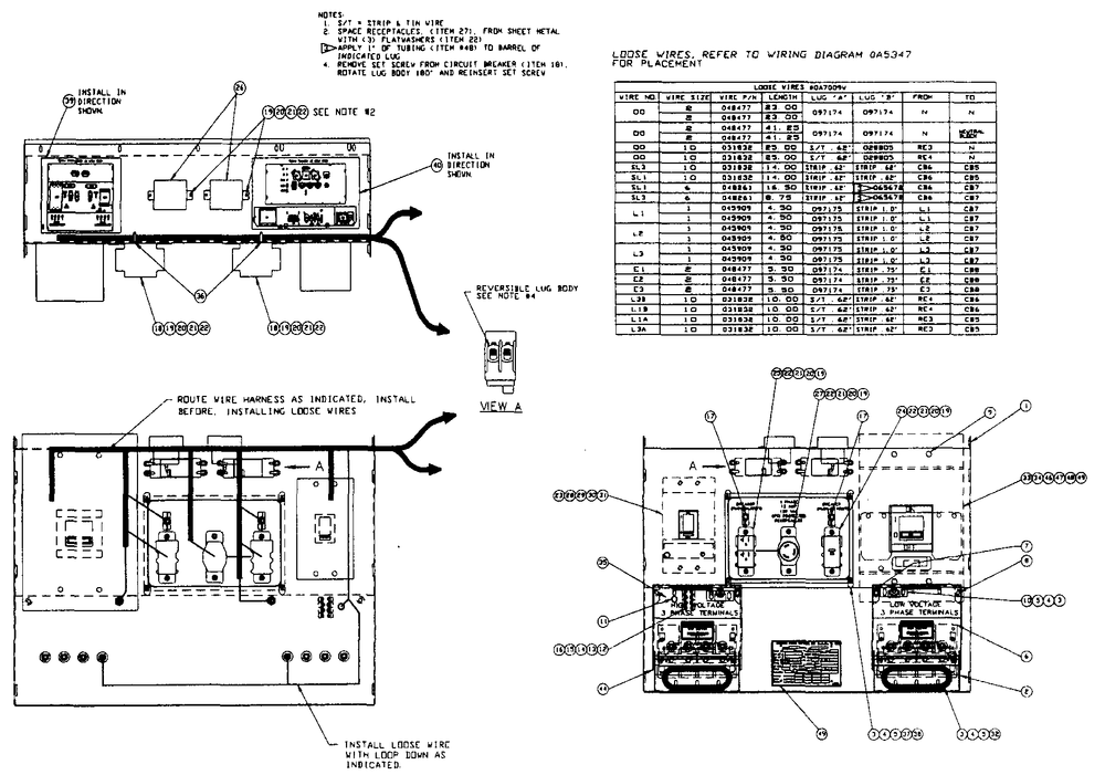 Receptacle Panel Diagram and Parts List for 4065-1  Generac Generator