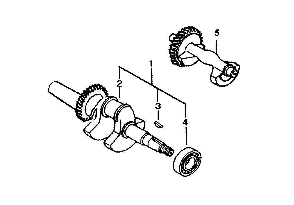 Crankshaft Diagram and Parts List for GP6500E-5941-0  Generac Generator