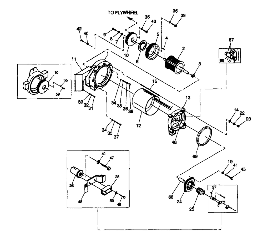 Generator Assembly Diagram and Parts List for 4360-1  Generac Generator