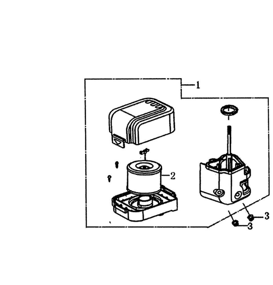 Air Cleaner Diagram and Parts List for 006412-0  Generac Pressure Washer