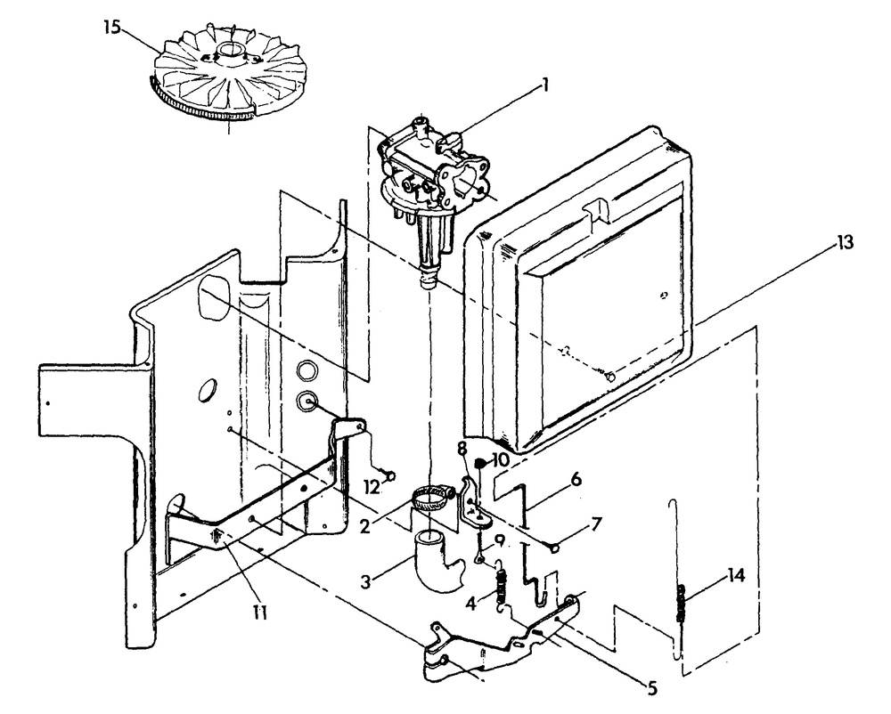 Natural Gas Carburetor Diagram and Parts List for 0789-1  Generac Generator
