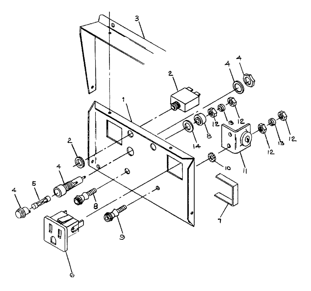 Panel No. 61795 Diagram and Parts List for DPG2250 (8719-0)(8719-0) Generac Generator