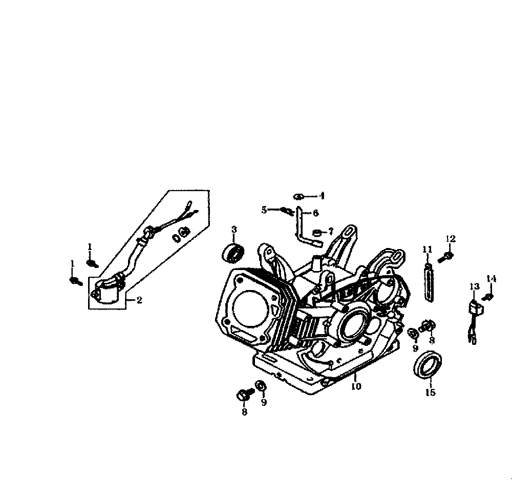 Crankase Diagram and Parts List for 5940-1  Generac Generator