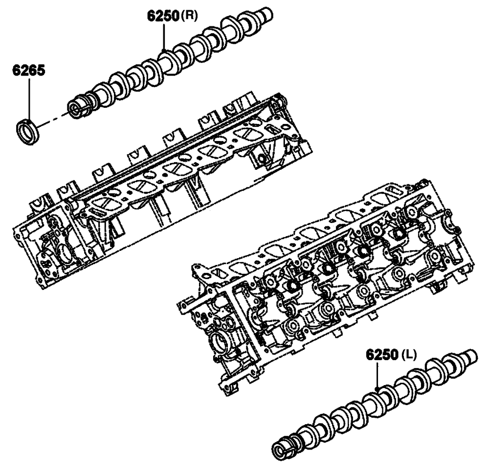 Gas Engine Camshaft Diagram and Parts List for ET07068ANAN (5713896 - 5713897)(2009) Generac Generator